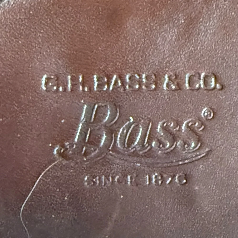Bass Brown Leather Loafers with Fringe Detail Size 9M
